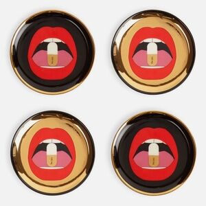 NEW Jonathan Adler Full Dose Porcelain Coasters Set of 4 SEALED